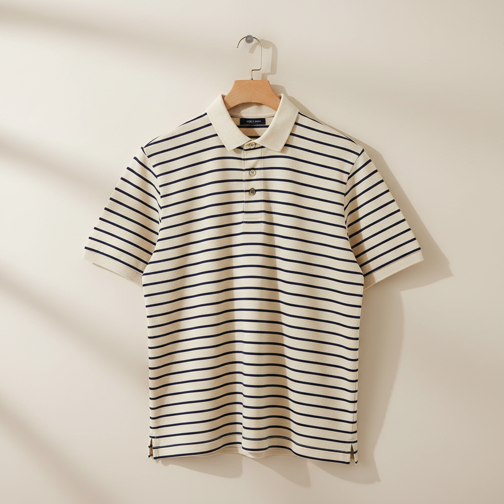 Celero Stripe Polo Ecru hanger