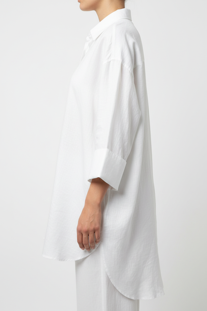 Oversized Linen Shirt - Side view