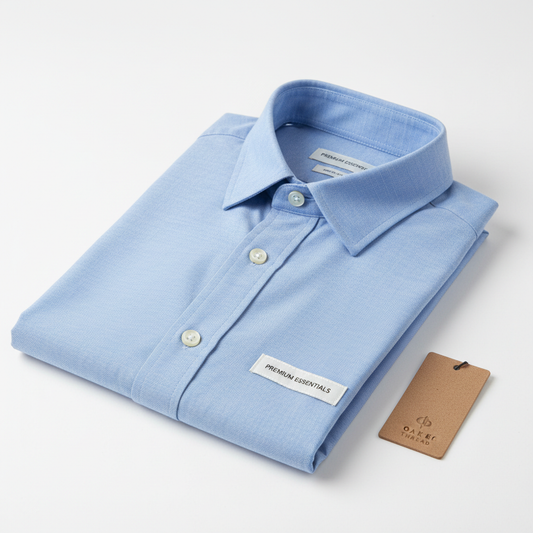 Celero Oxford Shirt Sky Blue folded