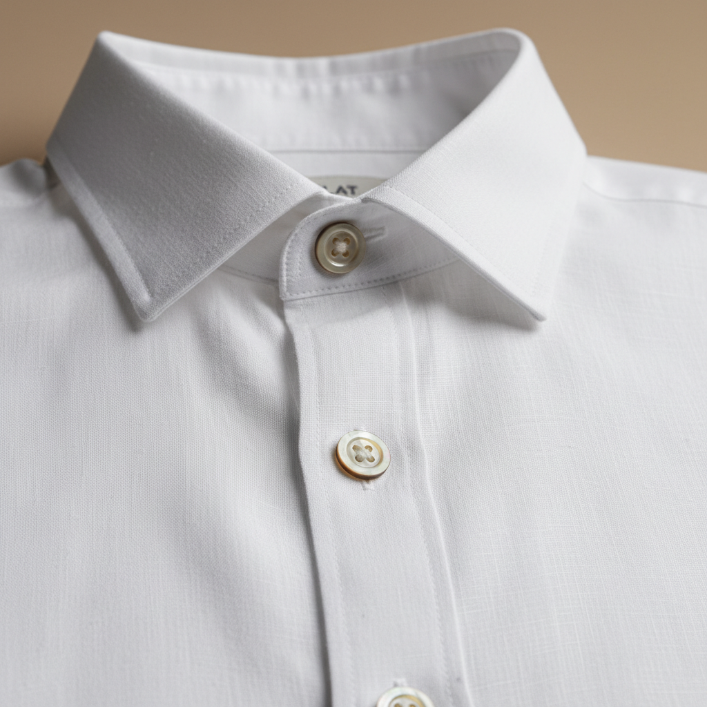 Celero Linen Resort Shirt White detail