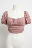 Ruched Crop Top - Front view