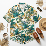 Celero Printed Camp Shirt flat lay
