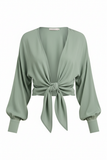 Tie-Front Blouse - Front view