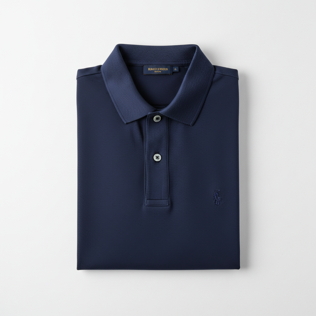 Celero Piqué Polo Navy folded
