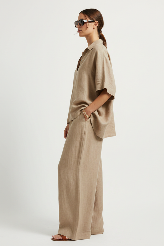 Linen Co-ord Set - Side view