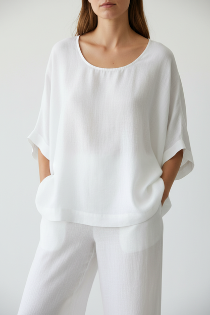 Breezy Linen Top - Front view