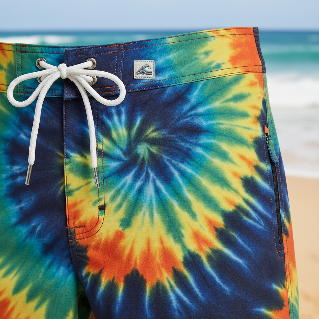 Celero Tie-Dye Boardshorts detail
