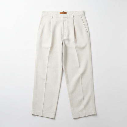 Celero Wide Leg Relaxed Trousers – Stone White