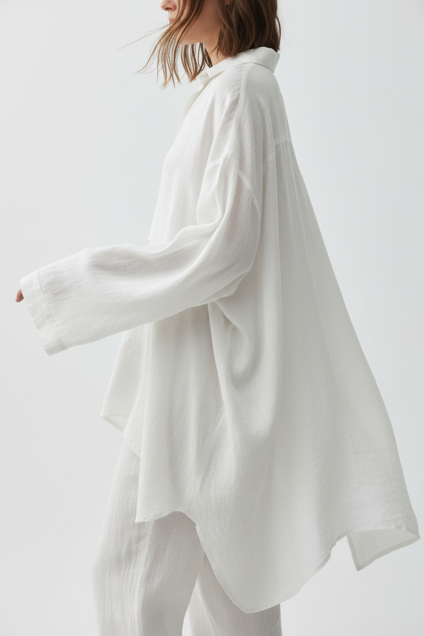 Breezy Linen Top - Side view