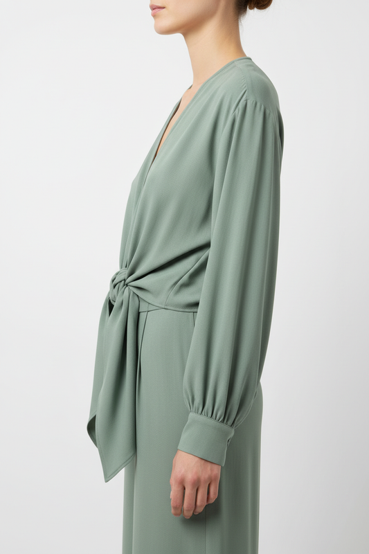 Tie-Front Blouse - Side view