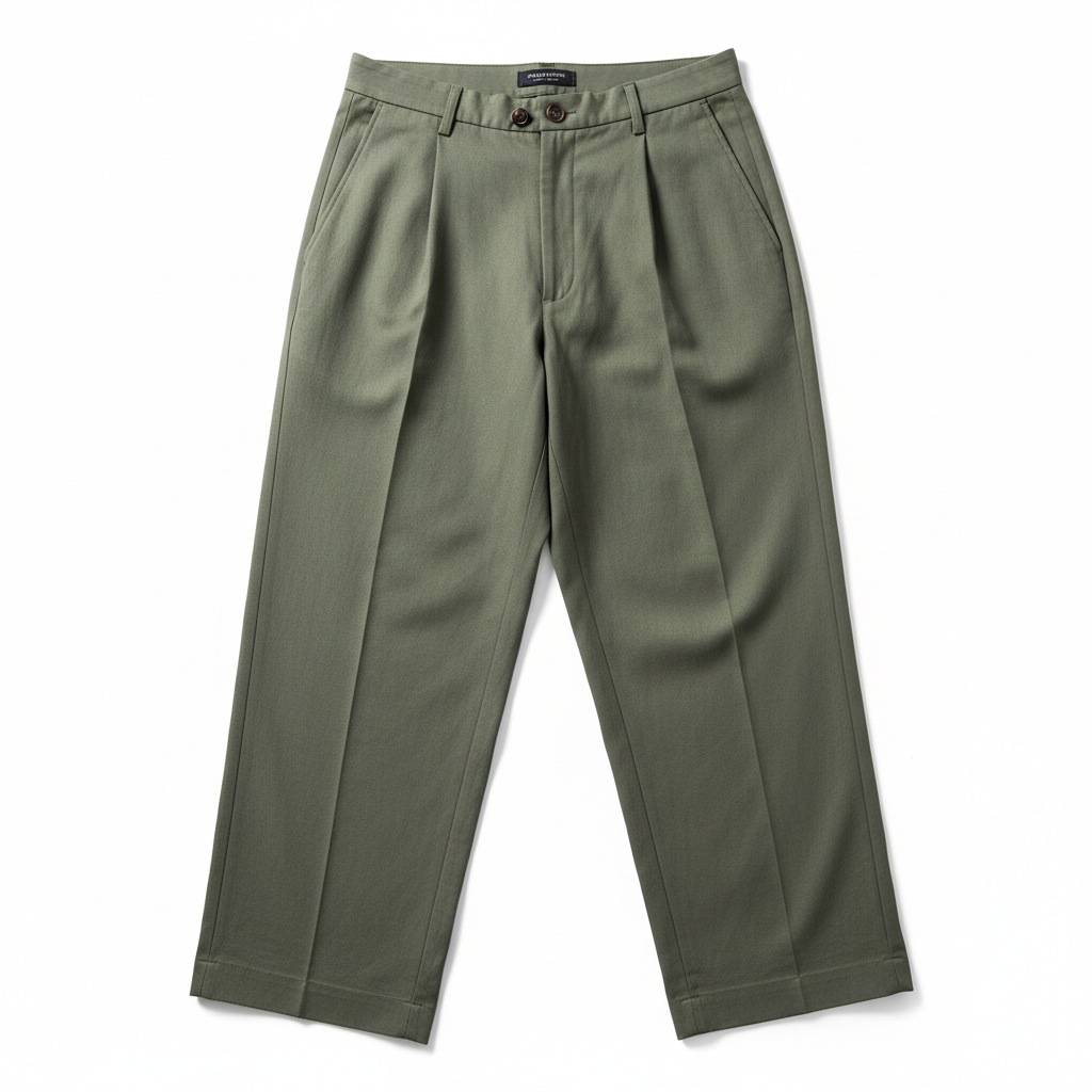 Celero Wide Leg Relaxed Trousers – Olive