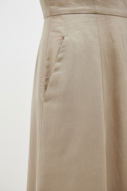 Linen Midi Dress - Detail shot