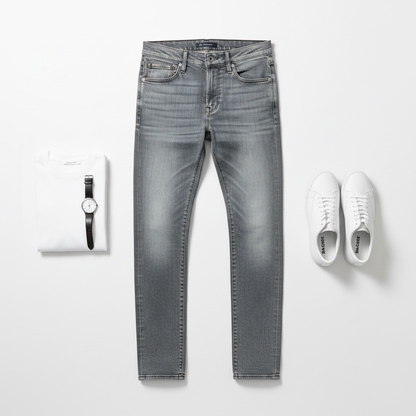 Celero Classic Slim Denim Jeans – Light Grey
